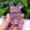 Figurine decorative da 6 cm di alta qualità Pink Opalite Carvings Crystal Crystal Crystal intaglio di Design Bel Design all'ingrosso per regali e