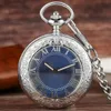 Cadeau de Noël cadeau de luxe Men de relogio numérique steampunk poche montre une horloge Vintage Self Wind Elemy Blue Dial Mécanique automatique 240416