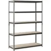 Rack de muscle de rangement de cuisine 48 "W x 18" D 72 "H étagères autoportantes en acier à 5 étagères argent