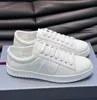 24SS Hommes décontractés Downtown Brossed Leather Sneakers Chaussures Contrasting Colored Stripe Stripe Trainers Luxury Footwear Lifestyle Walking Casual Walking Original Boîte
