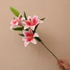 Fiori decorativi 4 teste Feel Lily Artificial Flower Living Soggio