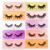 Ciglia all'ingrosso 10100 pezzi Visifree 3D Mink Lashes Natural False Makeup Bulk 240420