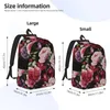 Backpack Vintage Floral Multifunction Classic Basic Water Resistant Casual Daypack For Travel With Bottle Side Pockets