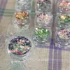 Glitter per unghie 4 box paillettes aurora cristallino sottile a farfalla irregolare stella scintilla scintillanti gel gel decorazioni artistiche polacche