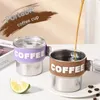 Caffettiere impiegato per ufficio creativo 304 tazza in acciaio inossidabile per ragazze regalo per latte piccolo portatile con coperchio