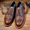 Casual Shoes British Men's Retro Carve Patterns Brogue Business Man Soft Cowhide Leather Office Daily Suit Oxfords