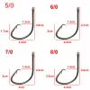 Accessories 200pcs 6#10/0 High Carbon Steel Circle Fishing Hooks Sharp Octopus Fishhook Offset Hook with Black Nickel for Saltwater Fishing