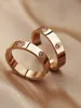 Designer Fashion Rose K Gold Mosang Stein Ring Frauen Fortgeschrittene R -Familie Carter Paar