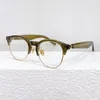 Strama da sole cornici vintage rotondi vetri verde oliva cornice uomini sfumature classiche serie m-93 artigianato acetato retrò occhiali miopia per gli occhiali per