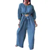 Women's Two Piece Pants COZOK 2024 List Sexy Young Sweet Loose Set Holiday Full Sleeve Spaghetti Strap Long Wide Leg Women 2