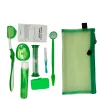 escova de dentes 8pcs kit de cuidados odontológicos ortodônticos conjunto de dentes escova dobrabledental dentes laços de pincel de uísque oral kit de limpeza braços