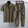 Os trajes de tracks masculinos definem verão plus size 11xl 10xl moda casual pólo calças se adapta ao homem grande