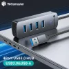 Hubs Yottamaster 4ports USB 3.0 Hub pour Typec 5 Gbps portabilité mobile Multi USB Splitter à haute vitesse OTG Adaptateur pour PC MacBook