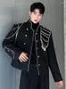 Herrenjacken Luzhen Elegant Stilvolle Metallkette Dekoration Design Blazer Jacke Trendy Korean High Street Männlicher Originalmantel 2024 LZ2730