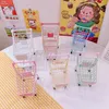 Girl Pink Mini Supermarket Trolley Iron Iron Shopping in polvere Porgo Cestino cosmetico Cancella PO PROPITÀ POPS CEST 240420