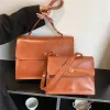 Tassen Burminsa Vintage grote werkschoudertassen voor vrouwen 2023 Wintertrend Designer Kantoor Vrouwelijke aktetas Crossbody Ladies Handtassen