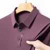 Brand Polo Shirt Short Sleeve Summer Fashion Embroidery Business cool Feeling Ice Silk Breattable Shirt Men kläder 240420