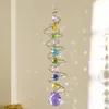 Садовые украшения Suncatcher Wind Spinner Hazing Ball Spiral Tail Crystal Sun Catchers Winding, висящее для внутреннего дома на открытом воздухе