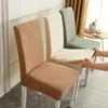 Capas de cadeira Jacquard Capa de jantar à prova de poeira e elástico macio para decoração em restaurantes salas de estar