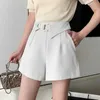 Women's Shorts Chic High Waist Women Shorts Korean Fashion Lace Up Wide Leg Shorts Ladies Casual High Strt Loose Shorts Black/Khaki Y240420