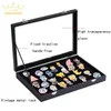 Jewelry Pouches Badge Storage Box Transparent Glass Dust Cover Brooch Collection Medal Display Board