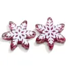 Fleurs décoratives 50 / 100pcs colorés Bling paillettes Snowflakes Resin à plat Cabochon décoration Artisanat pour les accessoires de cheveux de Noël bricolage