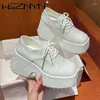 Casual Shoes 2024 Top Quality Sneakers Women Glitter Style Fashion Platform Platforms Tide Shine Bling Rhinestone