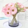 Decorative Flowers 7Pc PU Gerbera Bouquet Real Touch Artificial For Home Decor Fake Garden Wedding Bride Holiday Party Deco