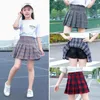 Baby Toddler Children Clothing School Plaid Girls Jirt Botting Botting Princess pliped Jirts Kids Short Jirt Summer Child Vêtements 240428