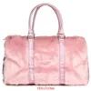 Pink Travel Duffel Bags Women Over Night Weekend Traveling Bag Casual foldble Ladies Handväska stor kapacitet Lätt bagage 240419