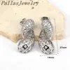 Boucles d'oreilles en peluche 5paies Fashion Hollow out du tempérament du design de coeur de la dame Couleur d'or de boucle d'oreille cz zircon drop bijoux pour les femmes