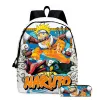 Bags Uzumaki Anime Double -lides Printing Backpack School Sasuke Meninas Meninas Laptop de grande capacidade para presente