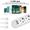 Plugs UE Plug AC Outlet Smart Home Multiprise Power Strip Extension Filtro della rete di rete elettrica con porte USB Carica rapida