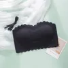 Dames slipje strapless uit één stuk naadloos ondergoed niet-slip draadloos verzamelde latex bh sexy schoonheid achter buis top zomer