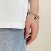 Chain Fashion Astronaut Pendant Double Layer Bracelets for Women Man Geometric Tassel Beaded Chain Couple Bracelet Friendship Jewelry Y240420