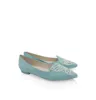 Fashion 2019 Ladies Sheepskin Suede Sapatos pontiagudos Saltos baixos Ornamentos de borboleta sólidos Sophia Webster Shoes6182454