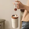 Su Şişeleri Zarif Yalıtılmış Kupa LED Akıllı Sıcaklık Ekran Soğuk Kahve Sütü Tut 450ml Büyük Kapasiteli Paslanmaz Çelik
