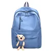 Schooltassen Multifunctionele grote capaciteit Middle Schoolbag College Girl Backpack Cute Bear Teen Laptop Bag Primaire boek