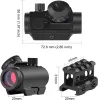 Escopos táticos 1x20 rds25 Visão de ponto vermelho 4 Moa Red Dot Gun Sight Rifle com um suporte de caça ao riser airsoft de 1 polegada de riser airsoft