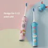 Heads Sonic Electric child toothbrush 360 Degrees Smart Tooth Brush Teeth Whitening for Waterproof With 4pcs Replacement Brush Head