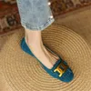 أحذية غير رسمية 2024 Spring Women Suede Flats Retro Tassel Low Cheels Round Round Toe Poster للباليه النسائي