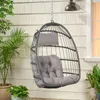 Camp Furniture Egg Swing Swing with Stand Rattan Wicker suspendu pour le panier de patio à chambre extérieure intérieure