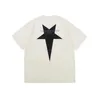 T-shirts voor heren zomer mode zwaargewicht vintage katoenen heren t-shirt pentagram bedrukte ronde nek casual fitness strt sport o-neck t-shirt y240420