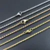 Ketten Halskette Frauen Edelstahl Lange Männer Mode Goldkette Perlenschmuck am Hals Whole249i