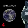 OM9 Bioceramic Planet Moon Mens Watche Pełna funkcja Chronograph Quarz Watch Mission to Mercury 42 mm nylon luksusowy zegarek limitowany edycja Master Wristwatches Swt