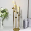 Party Decoration 12pcs) Clear Acrylic 5 Arms Wedding Supplies Sliver/gold Metal No Chandelier Stand Hanging