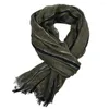 Craquins Cotton Linn Men's Scarf Fashion Men Striped Automne Hiver Hiver Long Softs Châles et enveloppe la marque masculine courte Tassel Bufanda