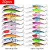 Gemischte Fischerei Kits Kits Crankbait Minnow Popper Bass Köder Wobbler Set Lifelicy Fake Bait Tackle 240407