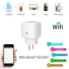 Plugs Tuya Wifi Eu Smart Plug 16a 220v Adapter Wireless Remote Voice Control Power Monitor Timer Socket for Google Home Alexa