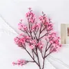 Decoratieve bloemen 37 cm boeket kunstmatige plastic bloem nep planten gipsplantige bloemen rangschikken handgemaakte babysbrath voor tafel trouwhuis